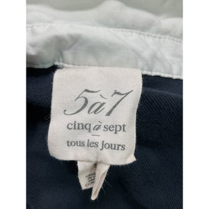 Cinq à Sept Contrast Navy And White Jaden Top Size S