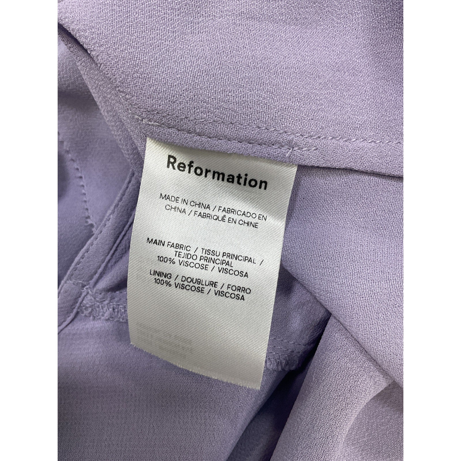 Reformation 'Lissy' Purple Top Size XL