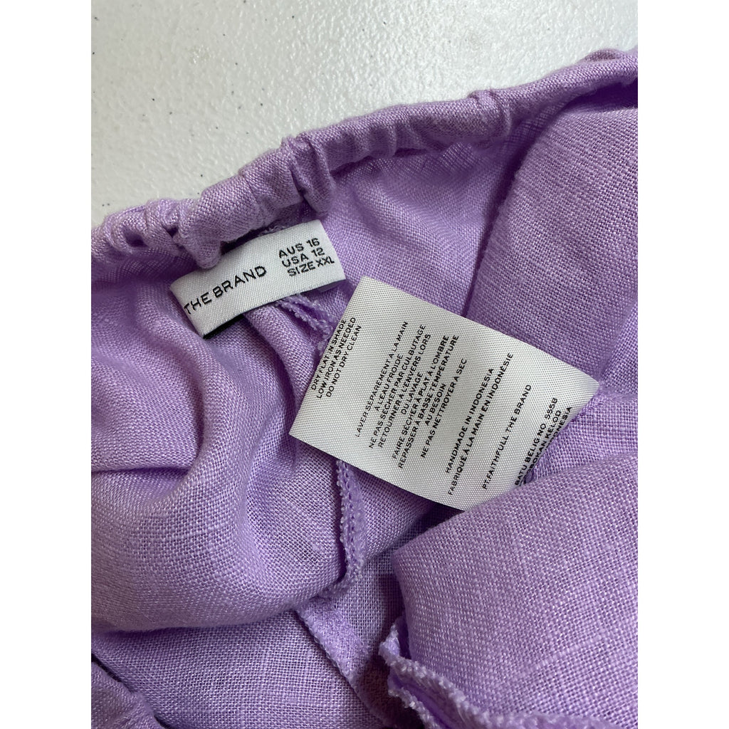 Faithfull The Brand 'Katala' Purple Linen Skirt Size XXL