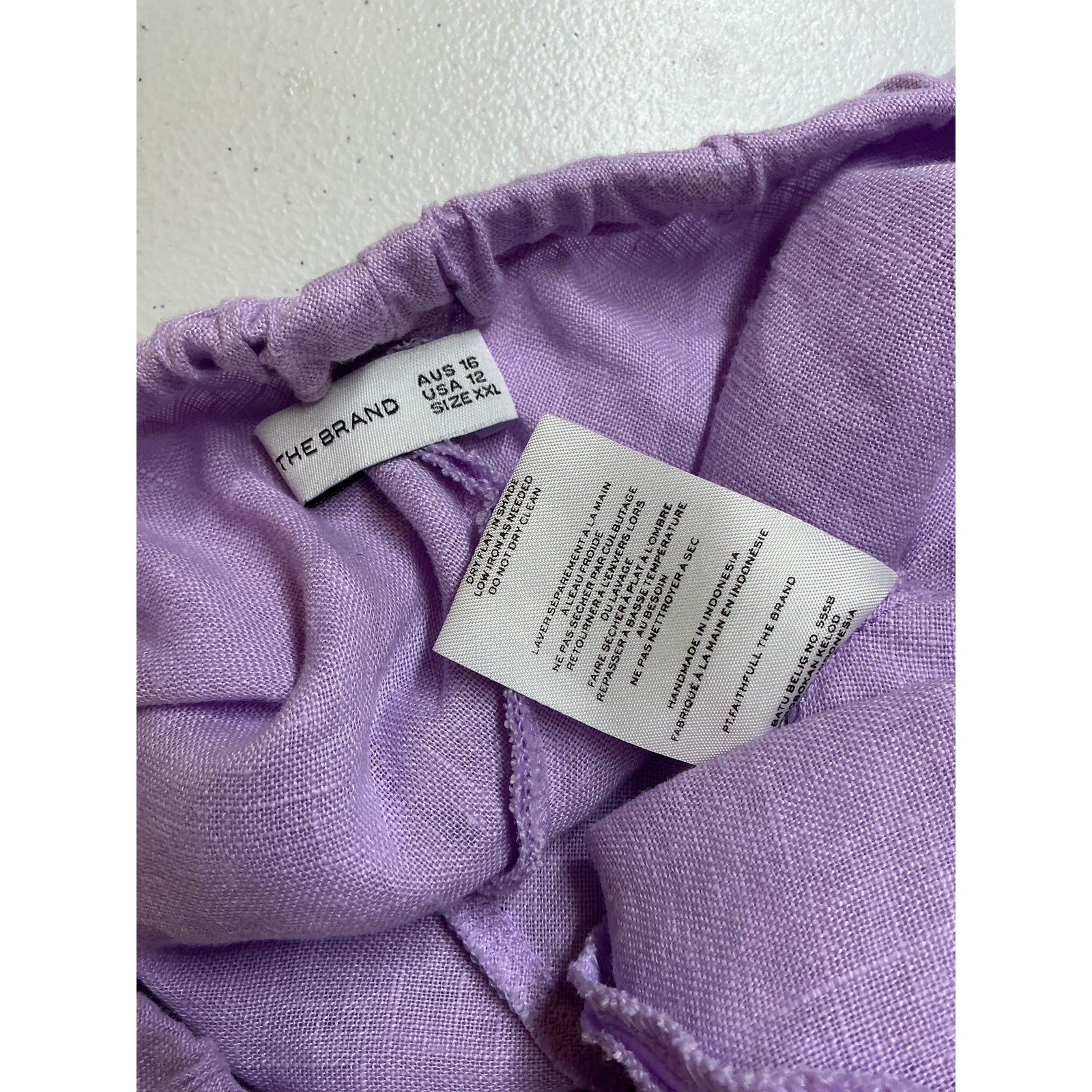 Faithfull The Brand 'Katala' Purple Linen Skirt Size XXL