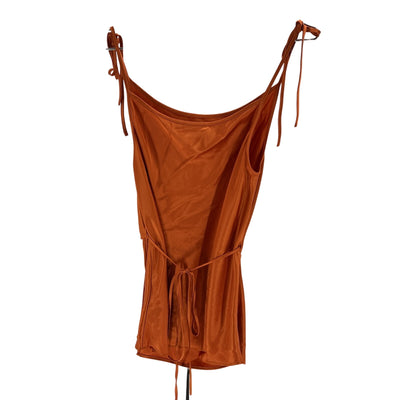 Acne Studios Satin Orange Sleeveless Top Size 38