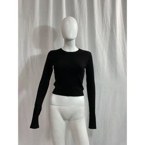 Sprwmn 'Cropped' Black Baby Longsleeve Crewneck Tee Size M