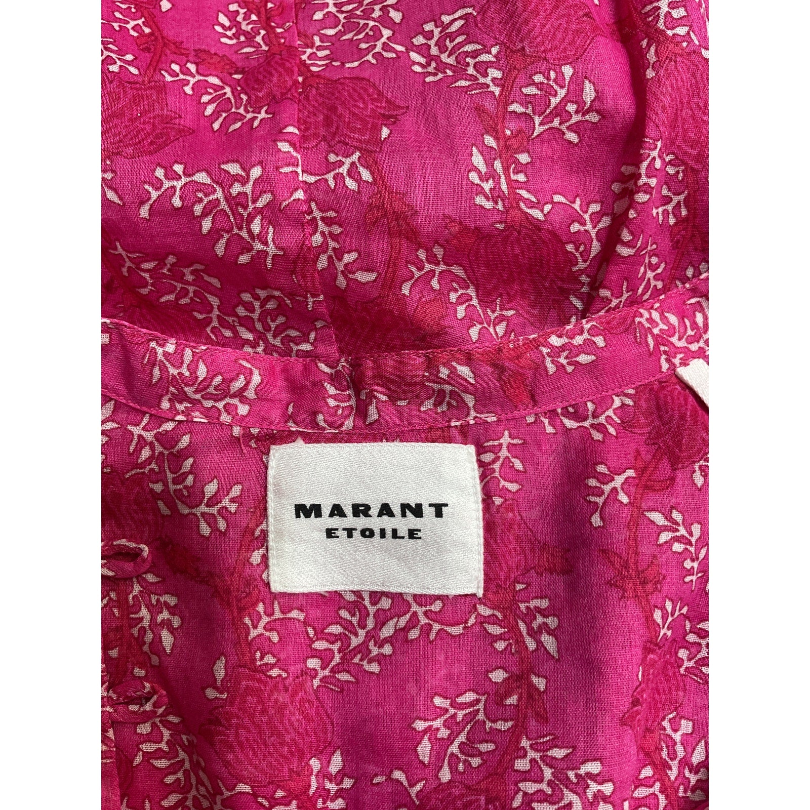 Isabel Marant 'Salika' Pink Cotton Long Sleeve Blouse Size 40