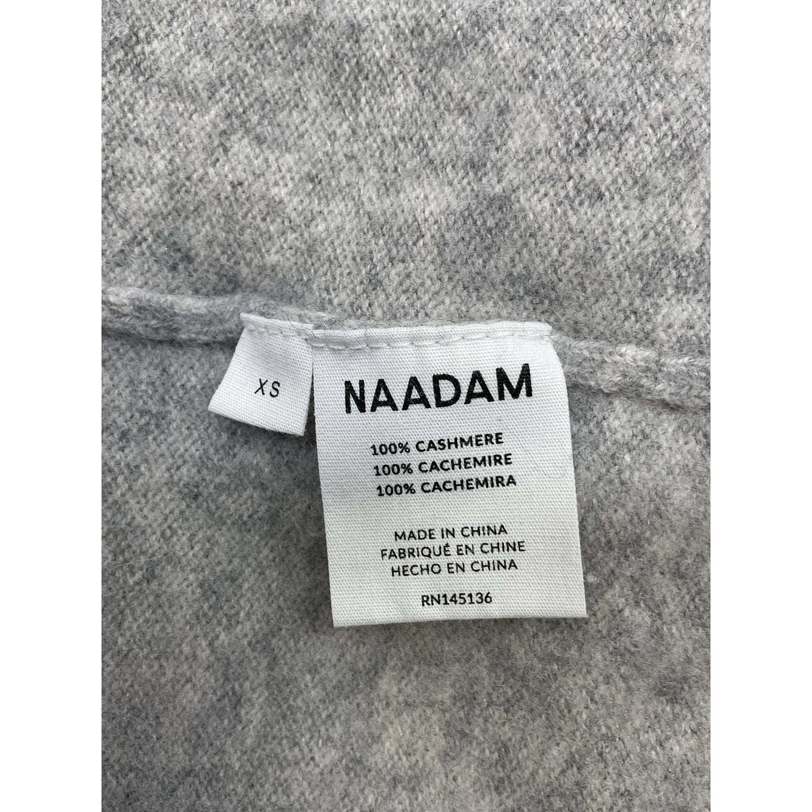 Naadam Off-Duty Grey Cashmere Hoodie Size XS