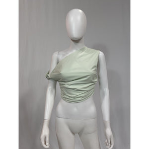 L'Academie 'Triomphe' Green Cotton Poplin Top Size XS