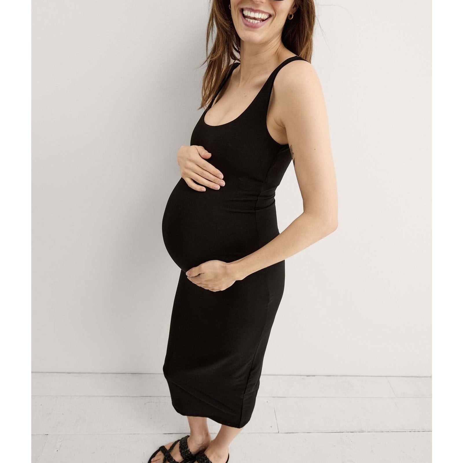 Hatch The Body Tank Black Bamboo Dress Size M