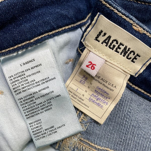 L'Agence Classic Blue Margot High Rise Skinny Denim Jeans Size 26