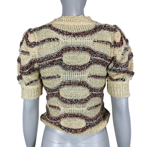Ulla Johnson Textured Cream Alba Sweater Size XS