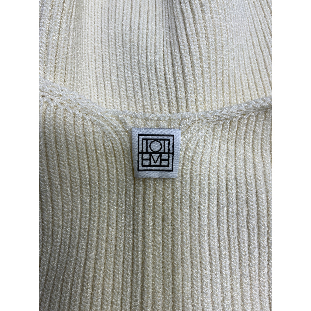 Toteme Ribbed-Knit Beige Tank Size M