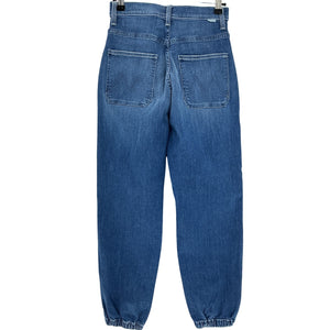 Mother Relaxed Blue Wrapper Patch Springy Ankle Denim Jeans Size 26