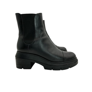 Stuart Weitzman Sleek Black Norah Chelsea Boots Size 8