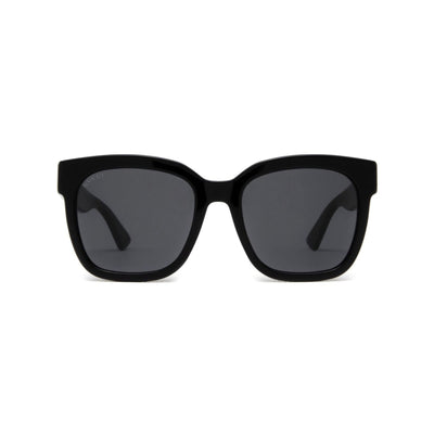 Gucci Oversized Black GG Logo Square Sunglasses