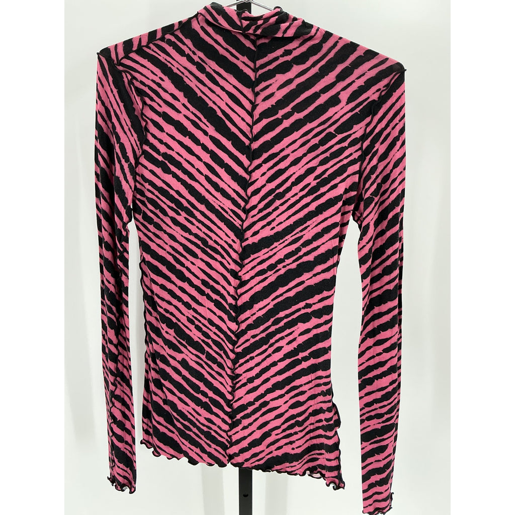 Proenza Schouler 'Diagonal' Pink Tie Dye Jersey Turtleneck Size S