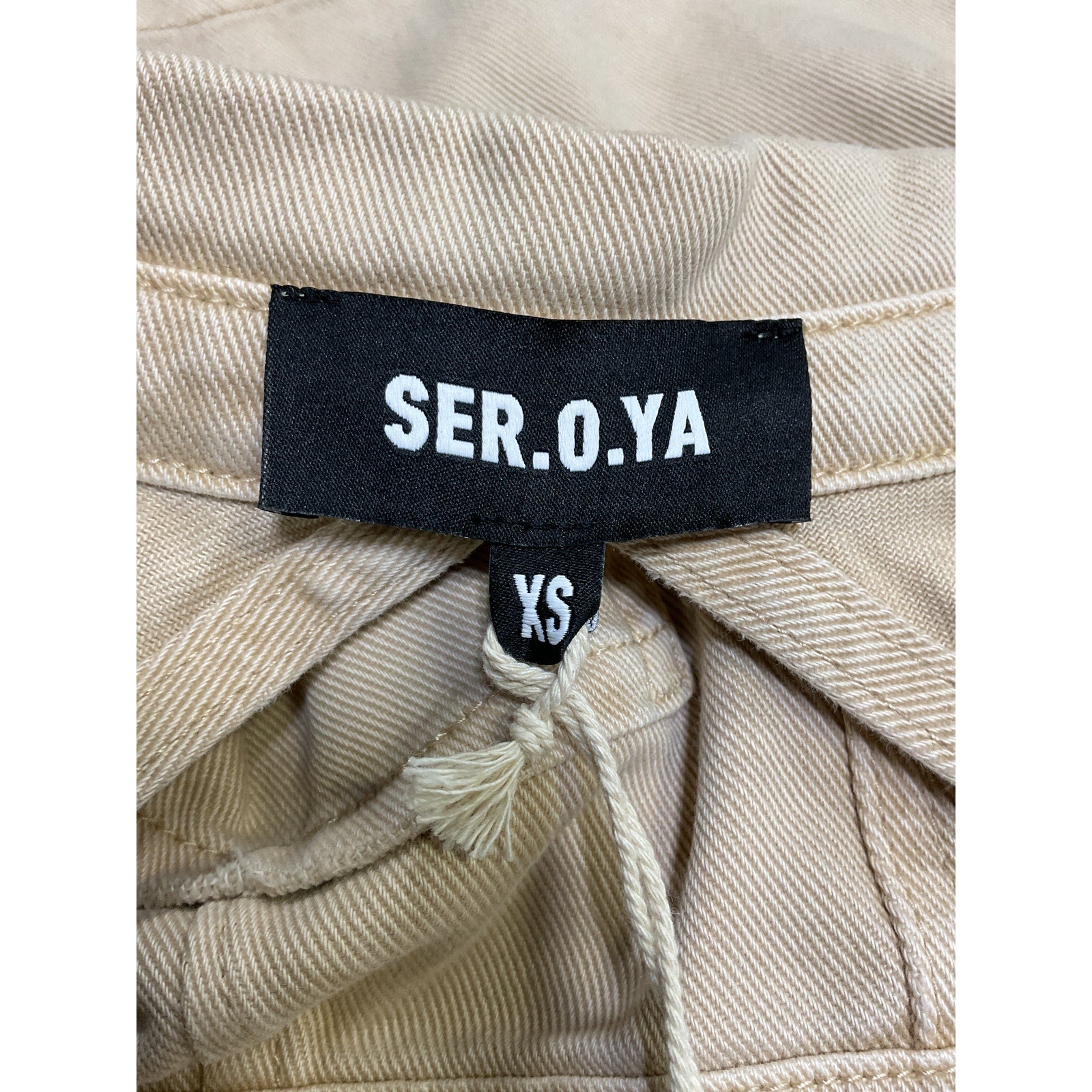 Ser.O.Ya 'Gemma' Beige Cotton Dress Size XS - NWT