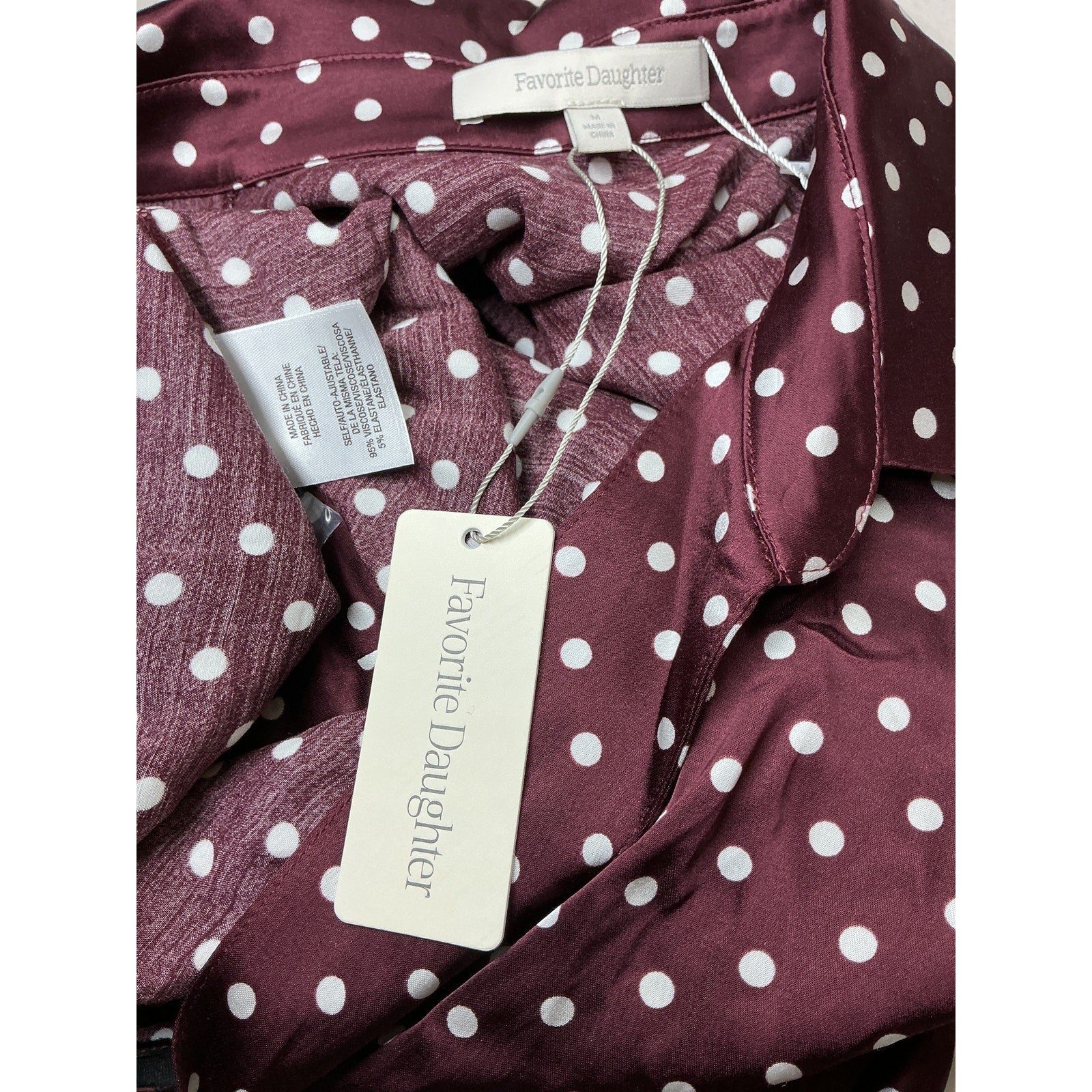 Favorite Daughter 'The Ruby' Brown Viscose Top Size M