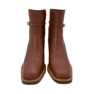 Gabriela Hearst Leather Brown Nina Ankle Boots Size EU 37 / US 7