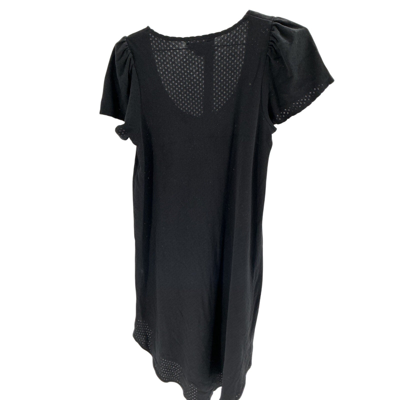 Hatch The Organic Pointelle Black Cotton Nightgown Size 0
