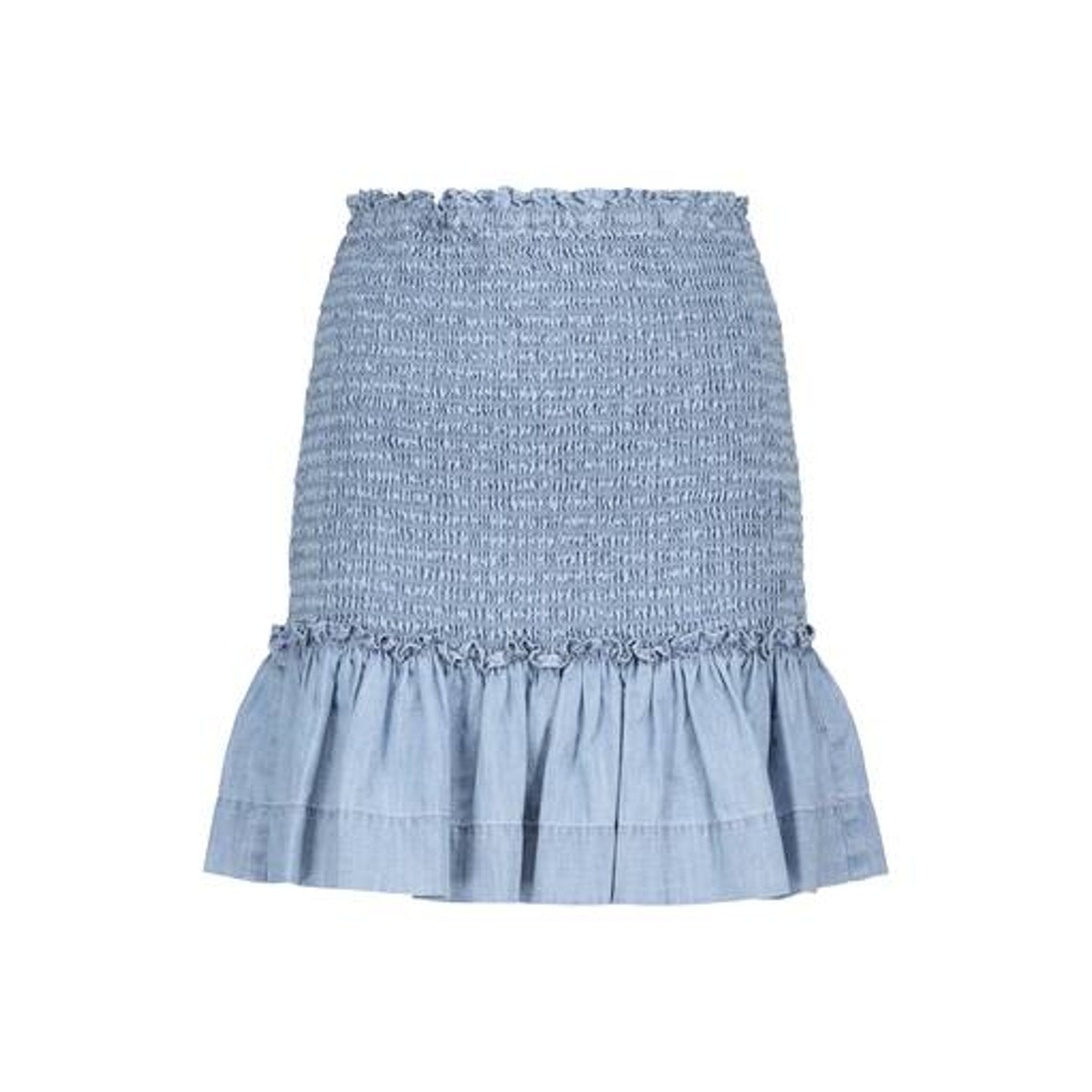 Veronica Beard 'Aloya' Blue Chambray Miniskirt Size 8