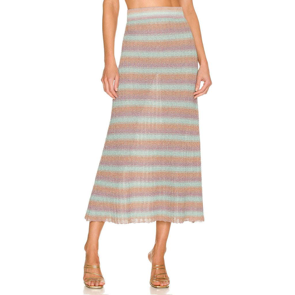 Misa Los Angeles 'Luca' Blue Polyester Skirt Size S