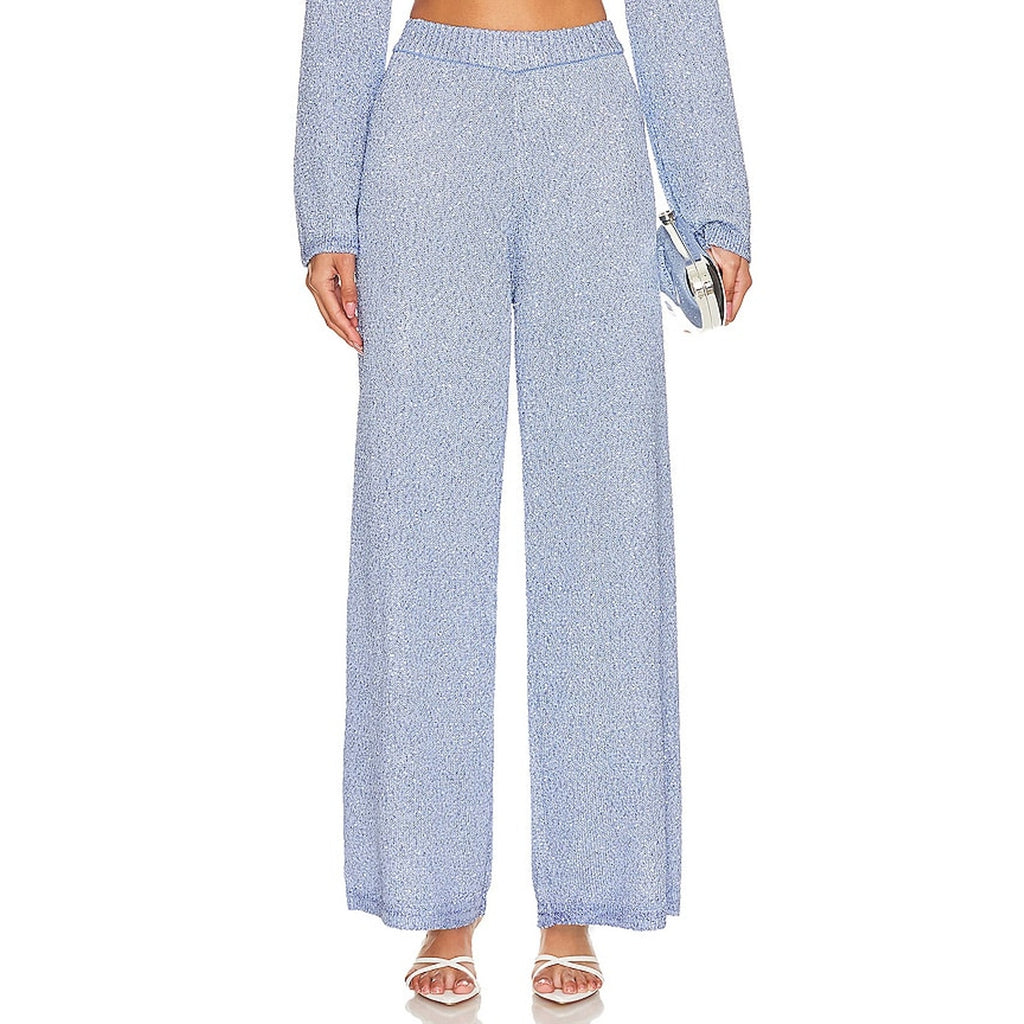 Simkhai 'Orissa' Blue Polyester Straight Leg Pant Size M