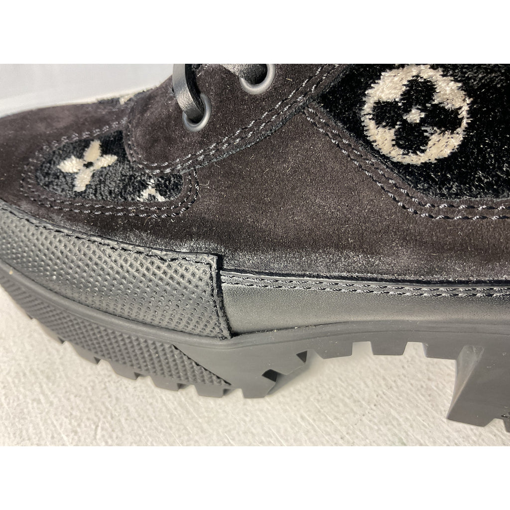 Louis Vuitton 'Laureate' Black Leather Platform Desert Boot Size 6.5