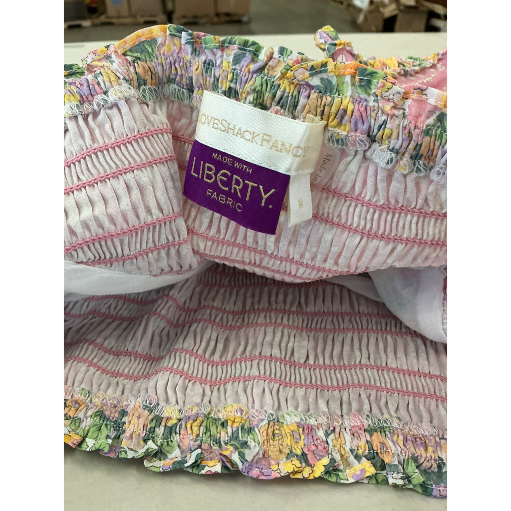 Loveshackfancy 'Tribeca' Pink Liberty Fabric Mini Skirt Size M
