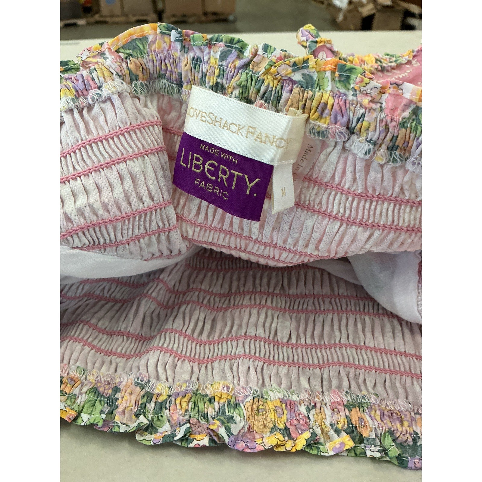 Loveshackfancy 'Tribeca' Pink Liberty Fabric Mini Skirt Size M