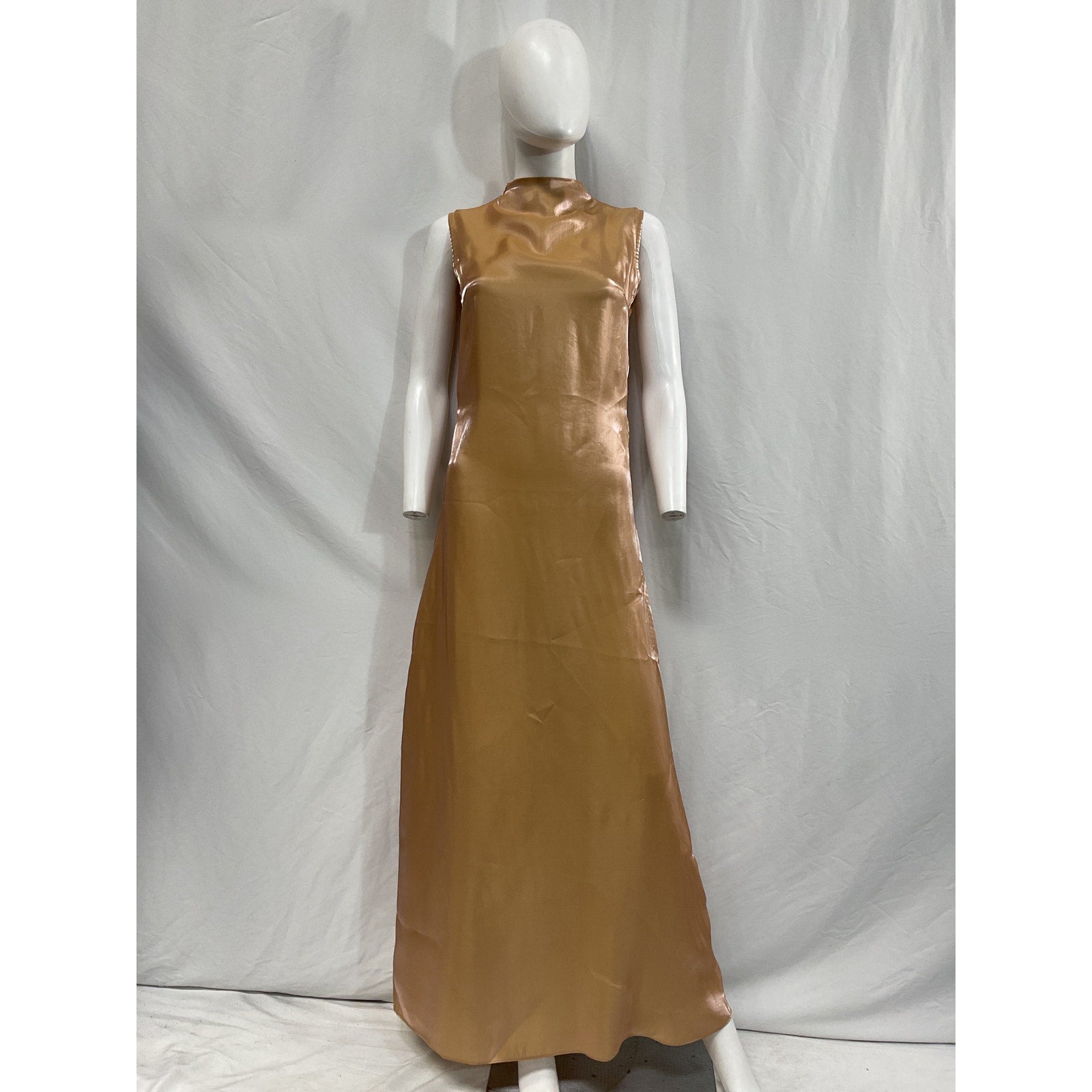 Staud 'Araya' Gold Viscose Dress Size XS