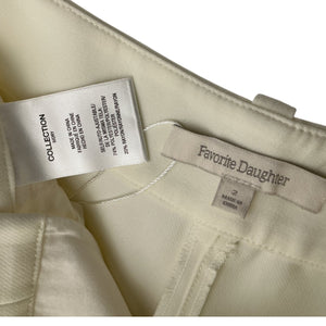 Favorite Daughter Pleated Cream Wide Leg Pants Size 2