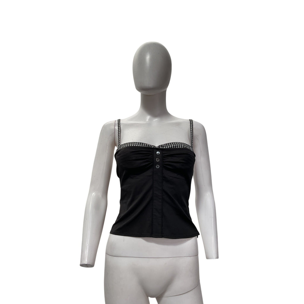 Miaou 'Enzo' Black Cotton Top Size XS NWT