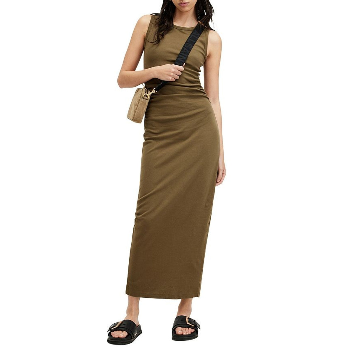 Allsaints 'Katarina' Green Cotton Sleeveless Maxi Dress Size 2