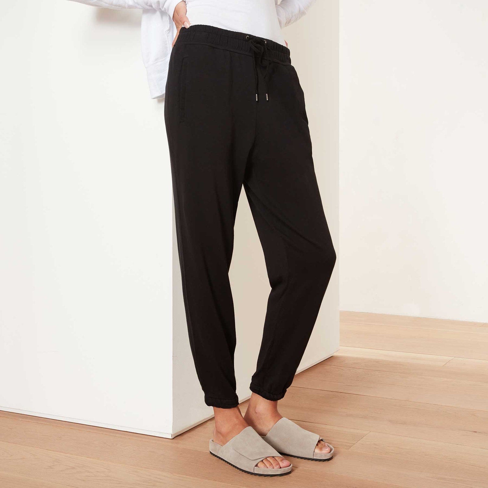 James Perse 'Vintage' Black French Terry Relaxed Sweatpant Size 0
