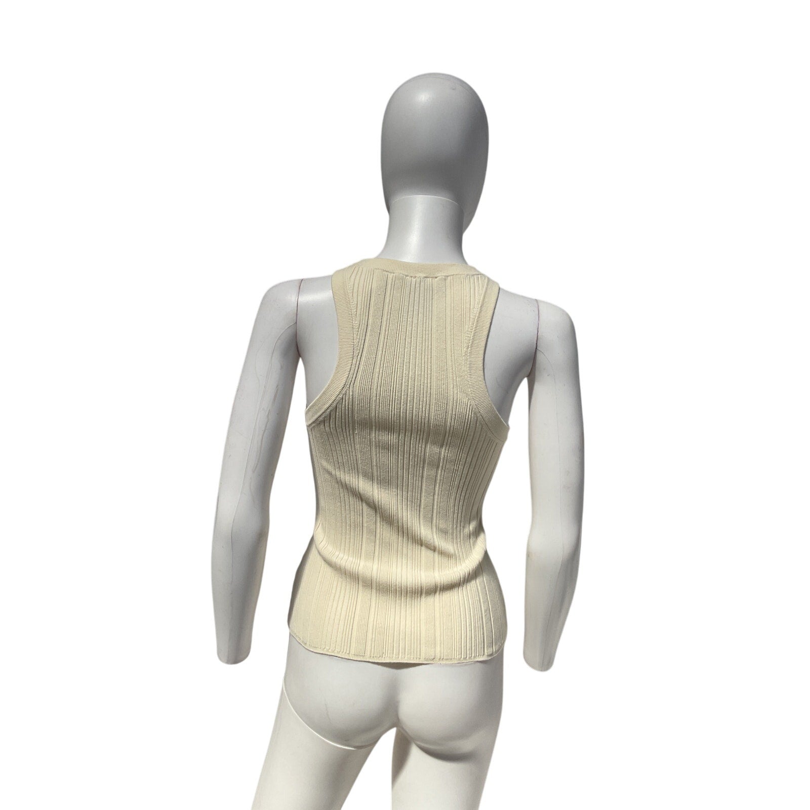 Kith 'Lyra' Cream Cotton Knit Sweater Tank Size S