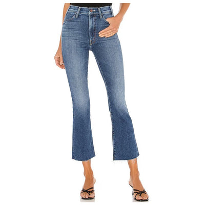 Mother High Rise Blue Hustler Fray Denim Jeans Size 32