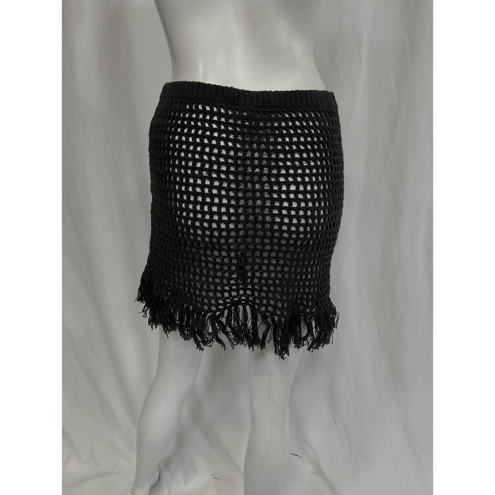 The Garment 'Egypt' Black Cotton-Linen Mini Skirt Size 2