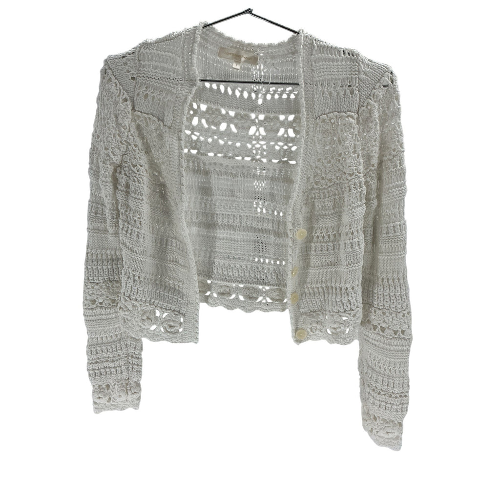 Loveshackfancy 'Middleton' White Cotton Crochet Cardigan Size S