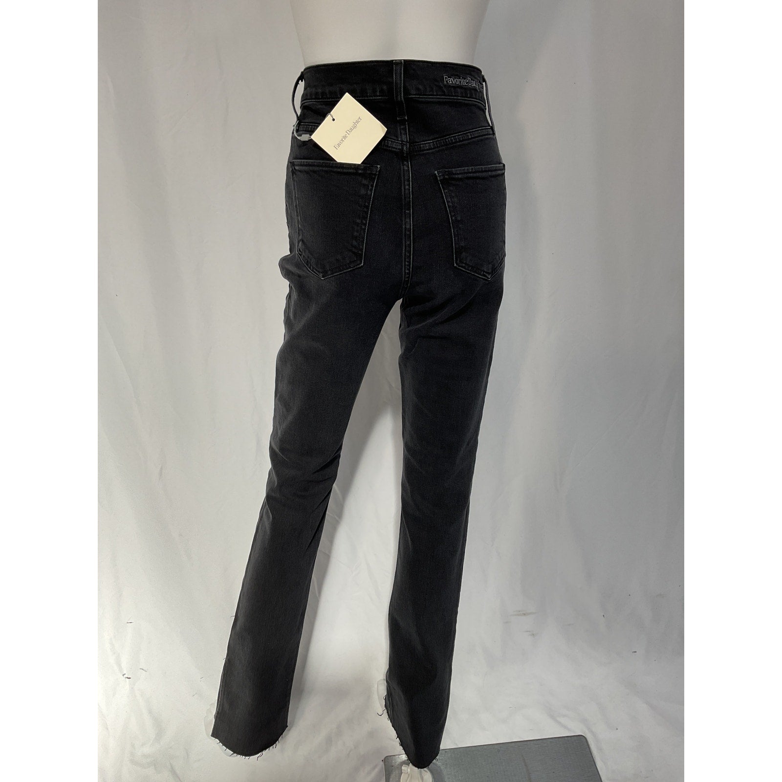 Favorite Daughter 'Valentina' Black Super High Rise Tower Denim Jean Size 27 - NWT