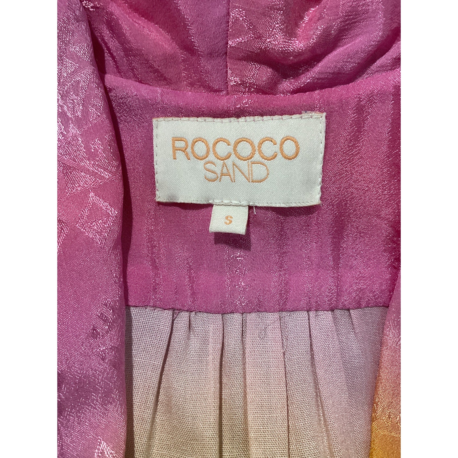 Rococo Sand 'Ombr�' Yellow Viscose Wrap Mini Dress Size S