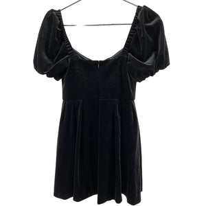 Self-Portrait Velvet Black Sweetheart Mini Dress Size US 4 / UK 8