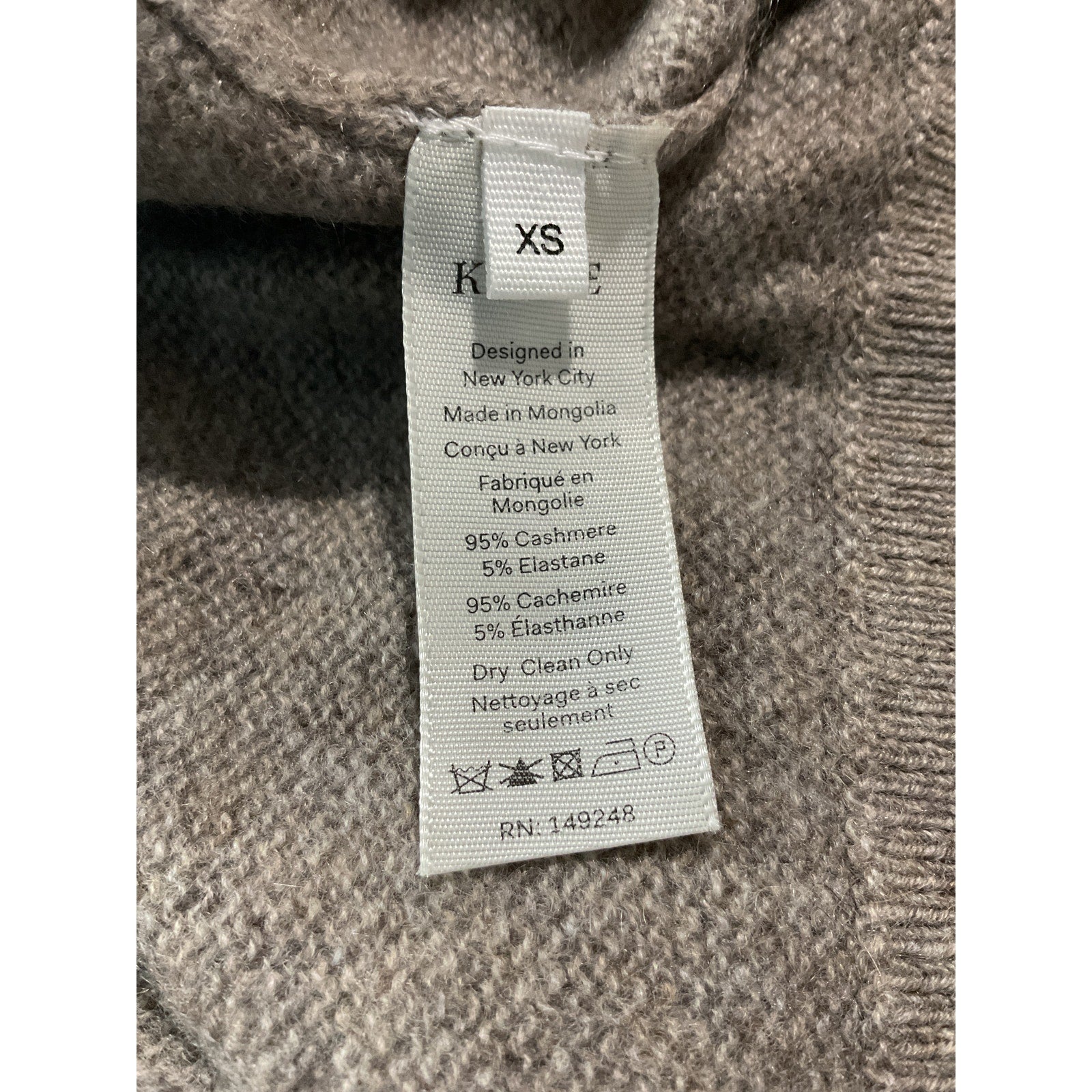 Khaite 'Jo' Grey Cashmere Pullover Sweater Size XS