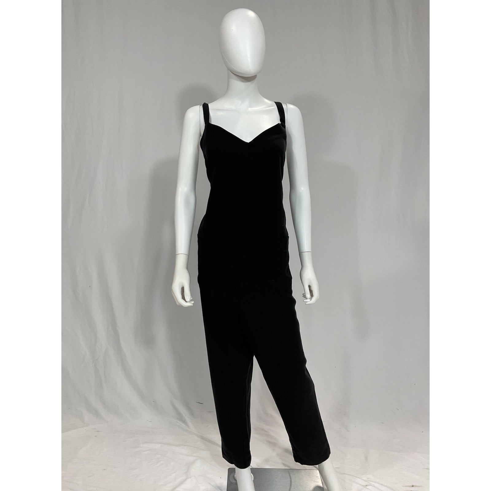 Hatch 'The Georgie' Black Sateen Jumpsuit Size 3 - NWT
