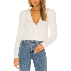 Majorelle Embellished Cream Vivica Cardigan Size S