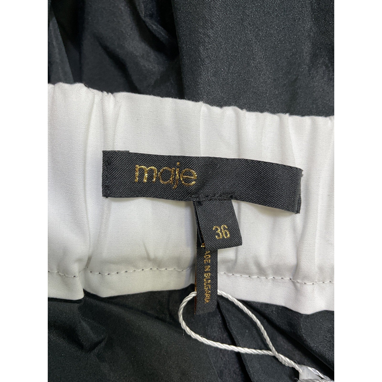 Maje 'Juraly' Black Polyester Skirt Size 36