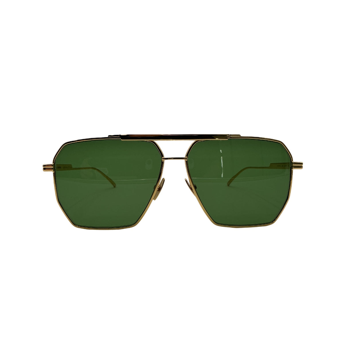 Bottega Veneta Sleek Gold Aviator Sunglasses
