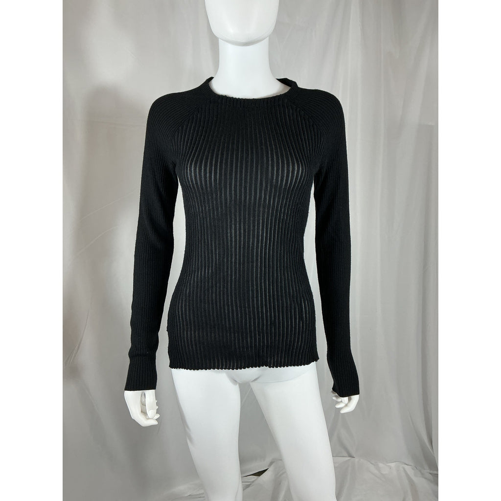 Rag & Bone Black Merino Wool Dorit Crew Size S/P