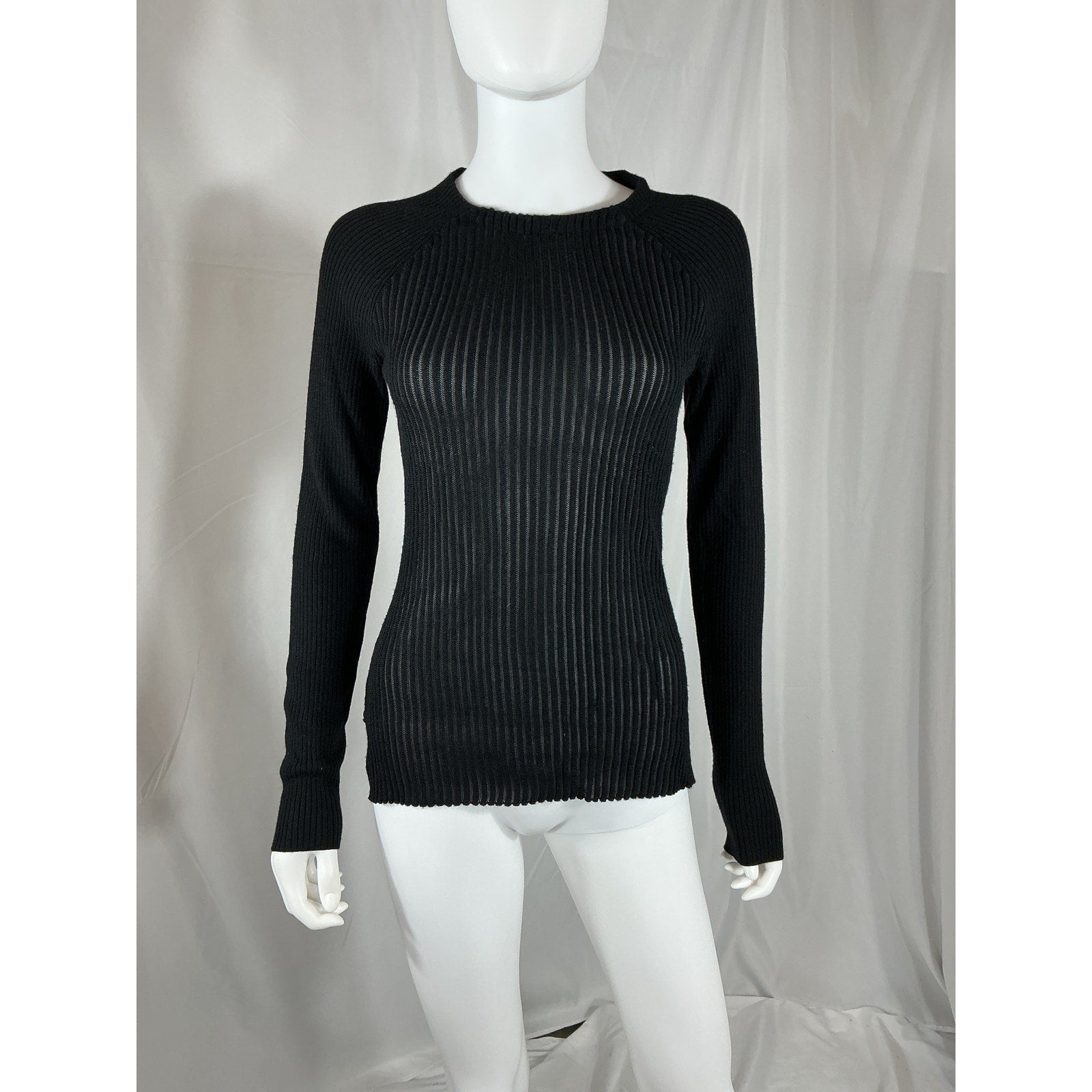 Rag & Bone Black Merino Wool Dorit Crew Size S/P