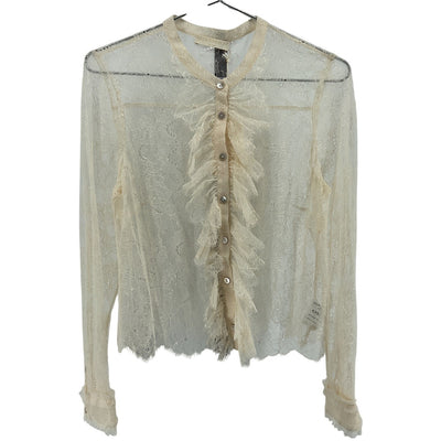 Ulla Johnson Sheer Cowrie Cecile Top Size 10 NWT