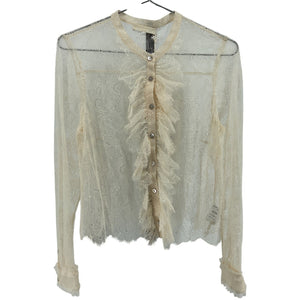 Ulla Johnson Sheer Cowrie Cecile Top Size 10 NWT