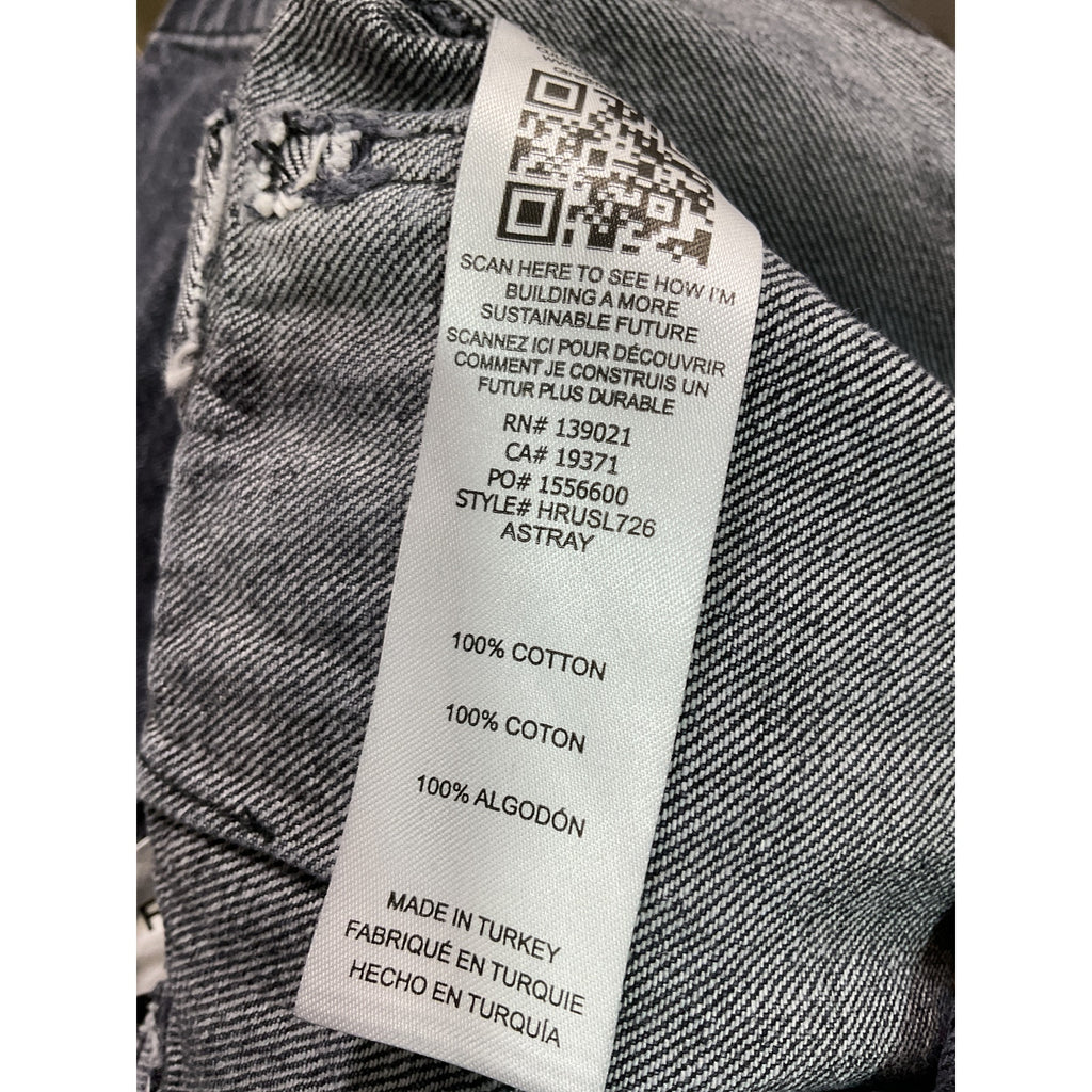 Frame 'Utility' Black High Rise Straight Denim Jeans Size 24