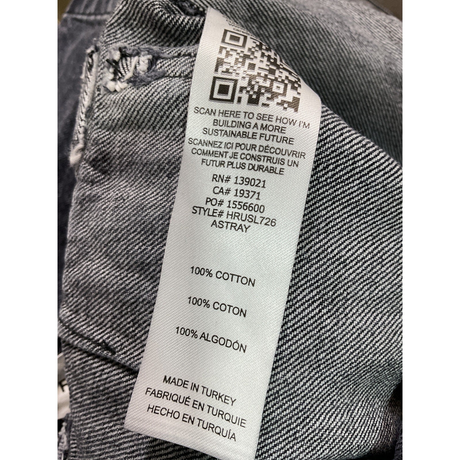 Frame 'Utility' Black High Rise Straight Denim Jeans Size 24